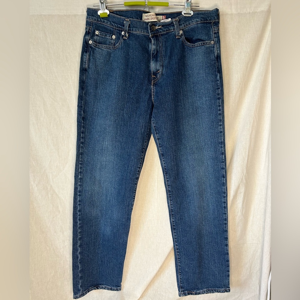 Levi’s Straight Leg Jeans Dark Wash Stretch Size 14 Short